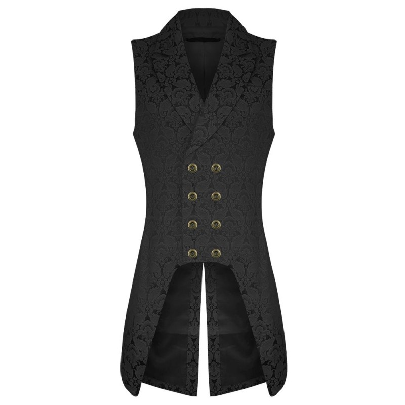 Pentagramme Governor Men Black Waistcoat 